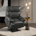 Fauteuil inclinable releveur électrique avec deux moteurs, massage, chaleur, porte-gobelets et support de téléphone réglable