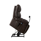 Fauteuil inclinable releveur électrique avec deux moteurs, massage, chaleur, porte-gobelets et support de téléphone réglable