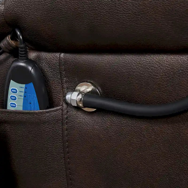 Fauteuil inclinable releveur électrique avec deux moteurs, massage, chaleur, porte-gobelets et support de téléphone réglable