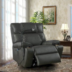 Fauteuil inclinable releveur électrique avec deux moteurs, massage, chaleur, porte-gobelets et support de téléphone réglable