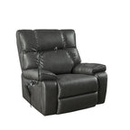 Fauteuil inclinable releveur électrique avec deux moteurs, massage, chaleur, porte-gobelets et support de téléphone réglable