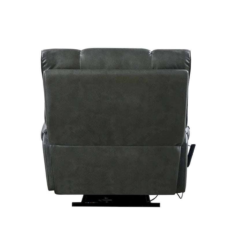 Fauteuil inclinable releveur électrique avec deux moteurs, massage, chaleur, porte-gobelets et support de téléphone réglable