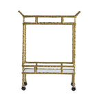 Chariot de bar à deux niveaux Twig – 30 – Or et argent