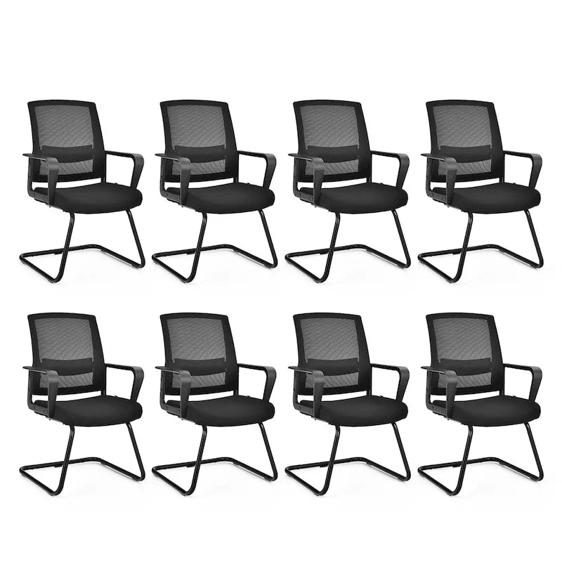 Lot de 8 chaises de conférence en maille, chaises de réception et de bureau pour invités