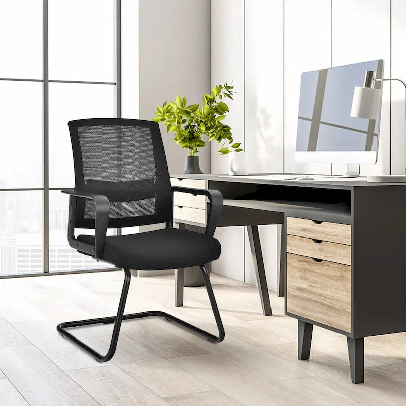 Lot de 8 chaises de conférence en maille, chaises de réception et de bureau pour invités