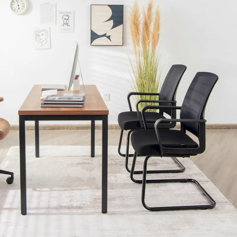 Lot de 8 chaises de conférence en maille, chaises de réception et de bureau pour invités