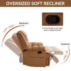 Fauteuil Inclinable Pivotant à Bascule Lazy Boy, Grand Fauteuil Inclinable Manuel Rembourré avec Accoudoirs et Dossier Capitonnés