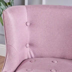 Fauteuil d'appoint moderne 28 pouces violet lavande avec capitonnage gaufré et clous de tapissier