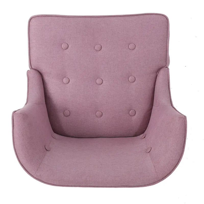 Fauteuil d'appoint moderne 28 pouces violet lavande avec capitonnage gaufré et clous de tapissier