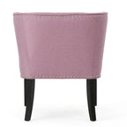 Fauteuil d'appoint moderne 28 pouces violet lavande avec capitonnage gaufré et clous de tapissier
