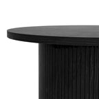 Table basse ronde Tambour Design avec étagère de rangement