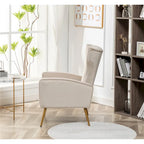 Fauteuil en velours à accoudoirs carrés Kaleigh 27.6W