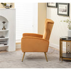 Fauteuil en velours à accoudoirs carrés Kaleigh 27.6W
