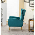 Fauteuil en velours à accoudoirs carrés Kaleigh 27.6W