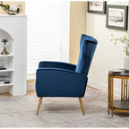 Fauteuil en velours à accoudoirs carrés Kaleigh 27.6W