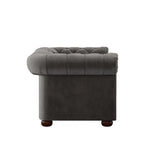 Canapé Chesterfield extra long gris Knightsbridge