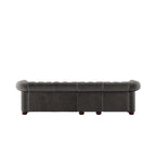 Canapé Chesterfield extra long gris Knightsbridge