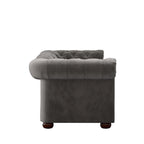 Canapé Chesterfield extra long gris Knightsbridge