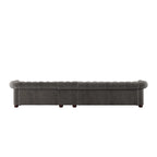 Canapé Chesterfield extra long gris Knightsbridge
