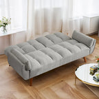 Canapé-Lit Futon 75.39 POUCES, Canapé-Lit Convertible Rembourré avec Dossier Inclinable Tufté et Divisé