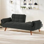 Canapé-Lit Futon 75.39 POUCES, Canapé-Lit Convertible Rembourré avec Dossier Inclinable Tufté et Divisé