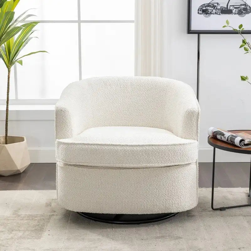 Fauteuil pivotant rond rembourré moderne SEYNAR pour le salon