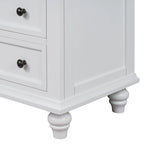 Meuble de rangement en bois à 3 tiroirs, table d'appoint avec tablette coulissante
