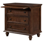 Meuble de rangement en bois à 3 tiroirs, table d'appoint avec tablette coulissante