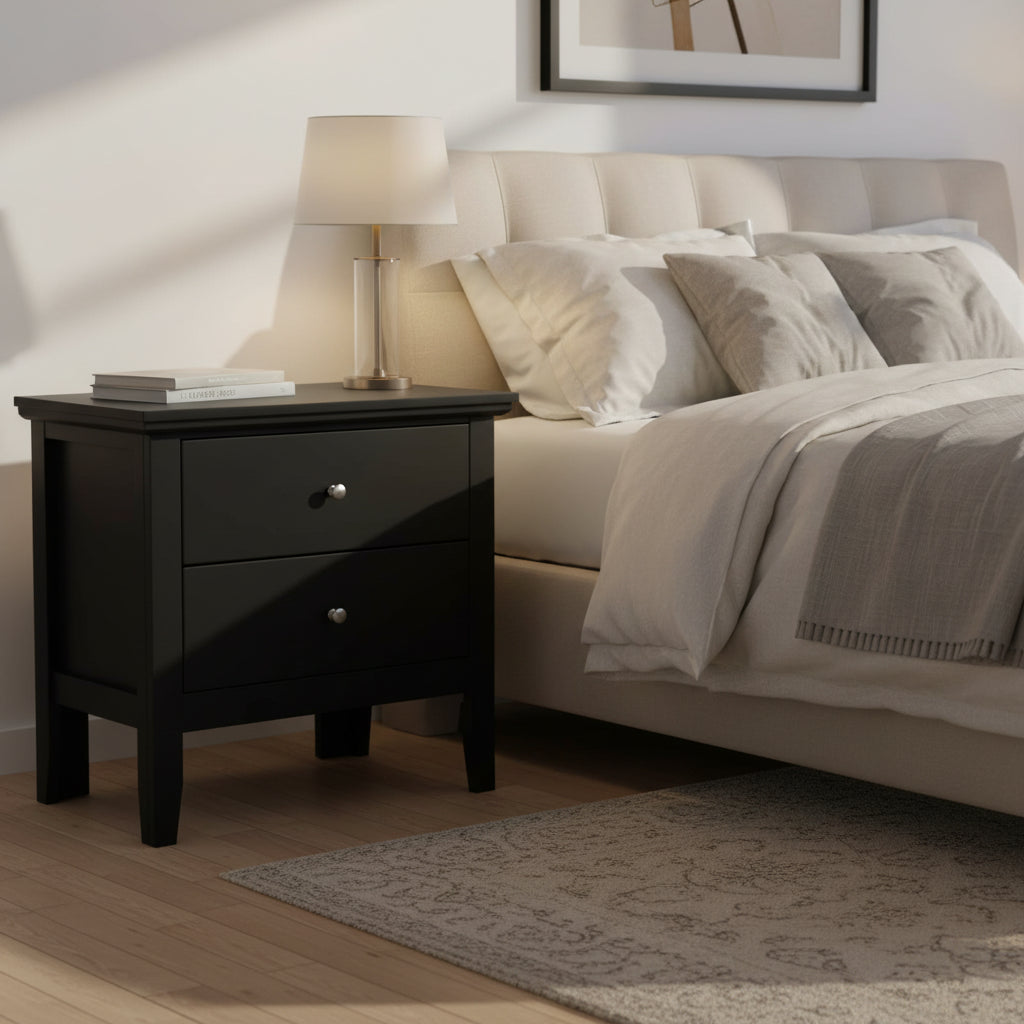 Primo 2-Drawer Nightstand (24 in. H x 19 in. W x 15.5 in. D)