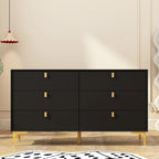 Commode Commode moderne pour chambre à coucher, Buffet double 6 tiroirs