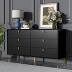 Commode Commode moderne pour chambre à coucher, Buffet double 6 tiroirs