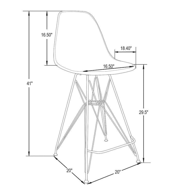 Tabouret de bar en acrylique Cresco avec base et repose-pieds chromés dorés