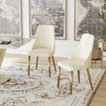 Lot de 2 chaises de salle à manger en cuir PU rembourrées