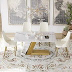 Lot de 2 chaises de salle à manger en cuir PU rembourrées