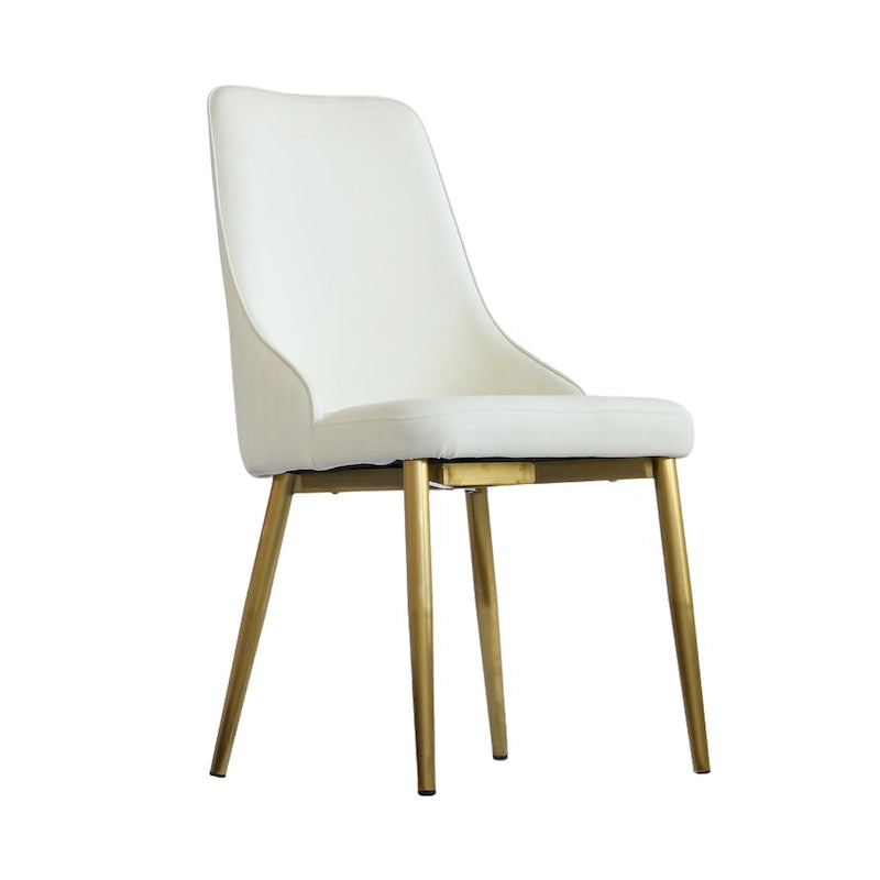 Lot de 2 chaises de salle à manger en cuir PU rembourrées