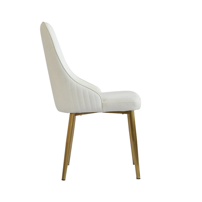 Lot de 2 chaises de salle à manger en cuir PU rembourrées