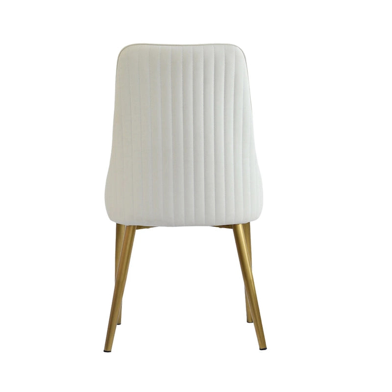 Lot de 2 chaises de salle à manger en cuir PU rembourrées