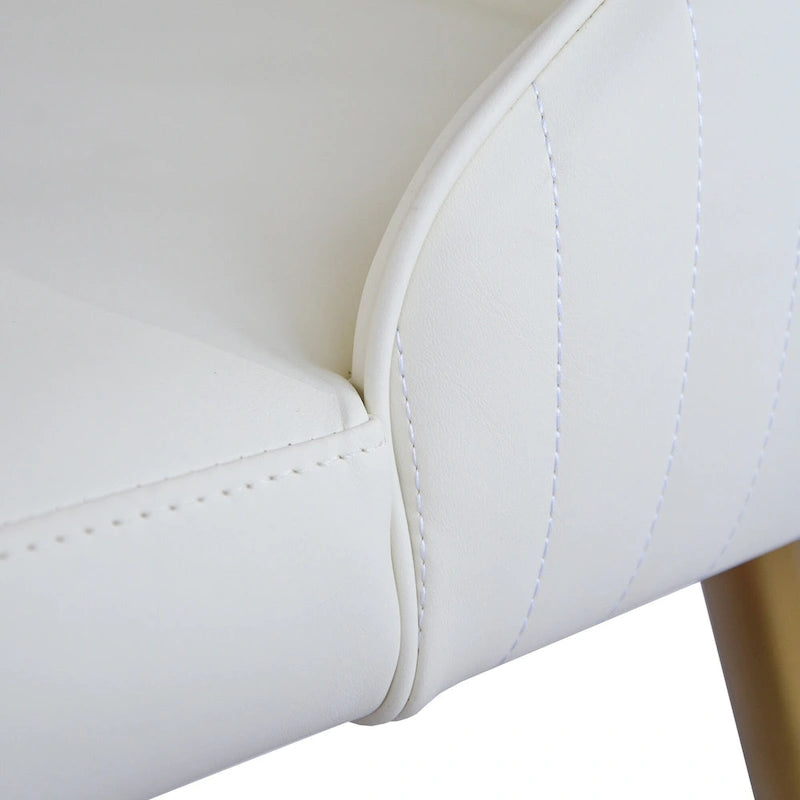Lot de 2 chaises de salle à manger en cuir PU rembourrées