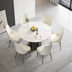 Lot de 2 chaises de salle à manger en cuir PU rembourrées