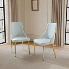Lot de 2 chaises de salle à manger en cuir PU rembourrées