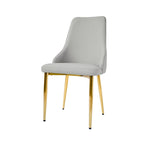 Lot de 2 chaises de salle à manger en cuir PU rembourrées