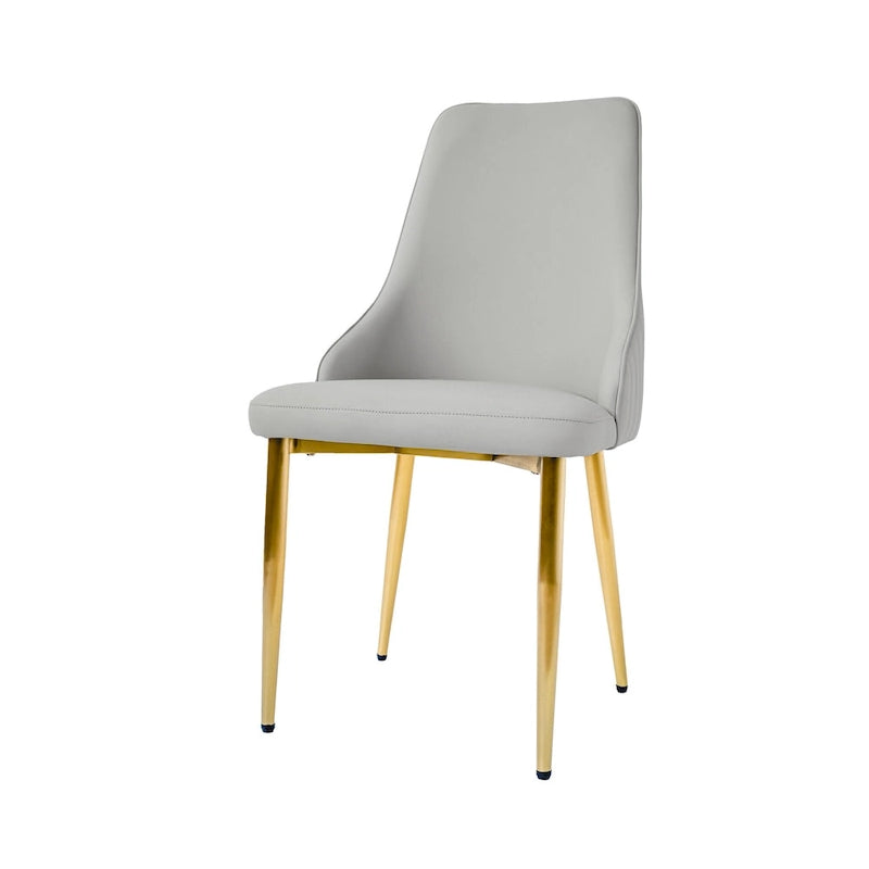 Lot de 2 chaises de salle à manger en cuir PU rembourrées
