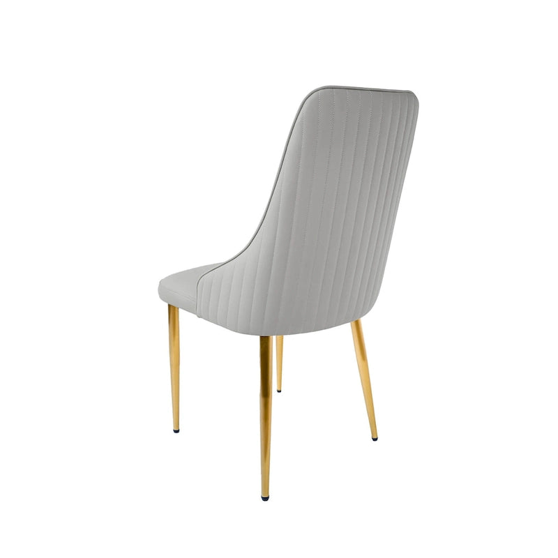 Lot de 2 chaises de salle à manger en cuir PU rembourrées