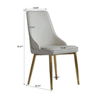 Lot de 2 chaises de salle à manger en cuir PU rembourrées