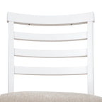 Chaises de salle à manger hautes en bois blanc Biaz Farmhouse (lot de 2)