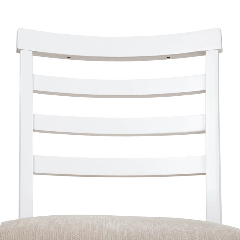 Chaises de salle à manger hautes en bois blanc Biaz Farmhouse (lot de 2)