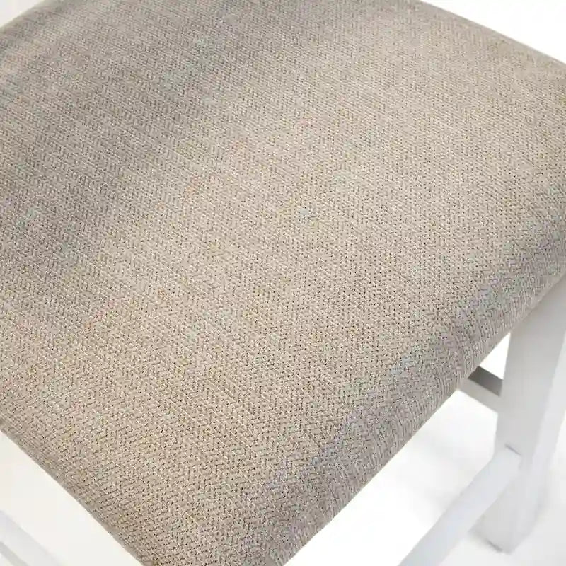 Chaises de salle à manger hautes en bois blanc Biaz Farmhouse (lot de 2)