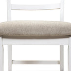 Chaises de salle à manger hautes en bois blanc Biaz Farmhouse (lot de 2)