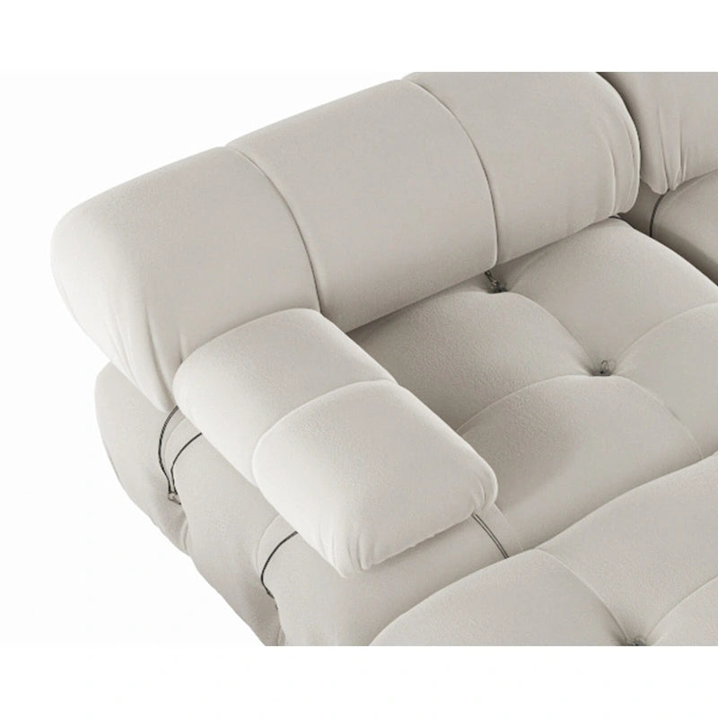Canapé modulaire sectionnel en velours en U moderne, 6 places, méridienne extra large pour salon