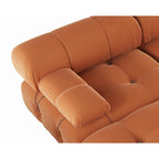 Canapé modulaire sectionnel en velours en U moderne, 6 places, méridienne extra large pour salon